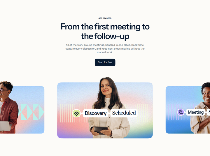 From the First Meeting to the Follow-Up section from Calendly