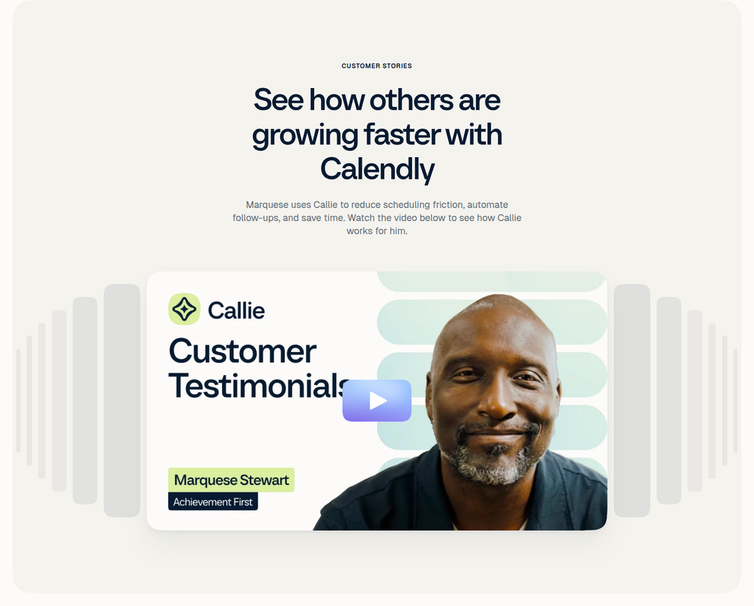 See How Others Are Growing Faster with Calendly section from Calendly