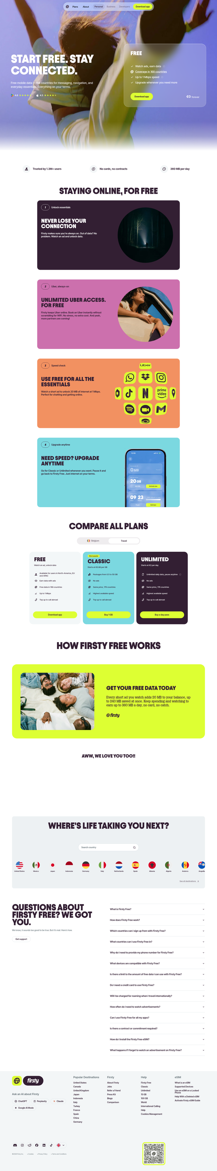 Firsty Free page from Firsty