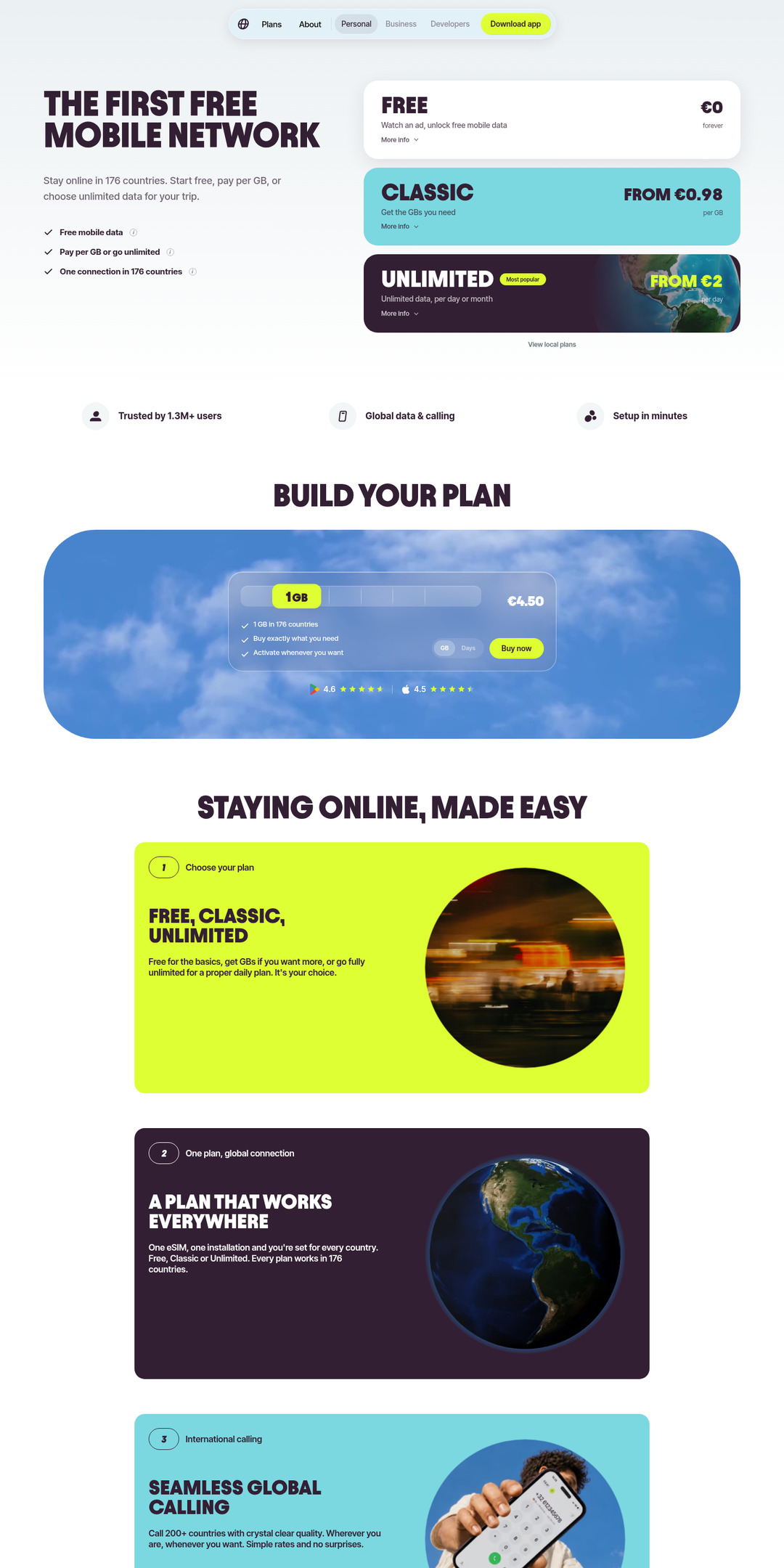 Home page of the Firsty website