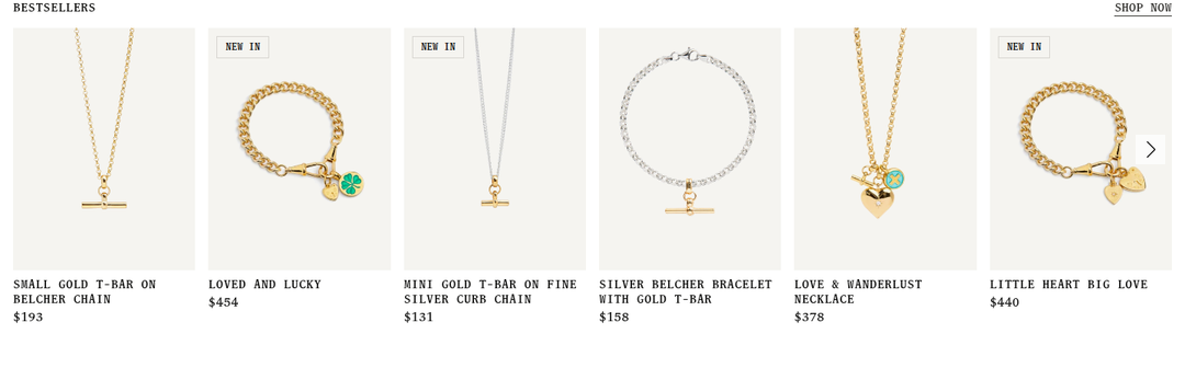 Bestsellers section from Tilly Sveaas