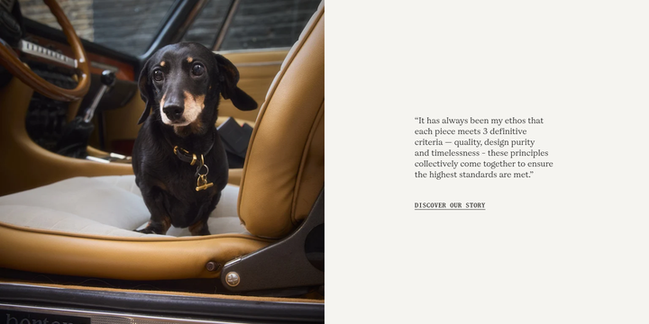 Discover Our Story section from Tilly Sveaas