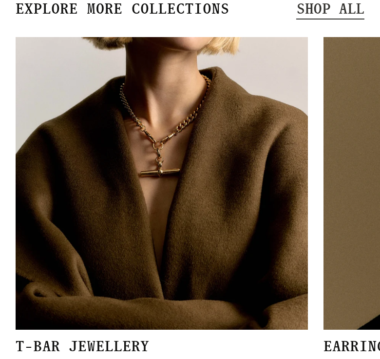 Explore More Collections section from Tilly Sveaas, on a phone