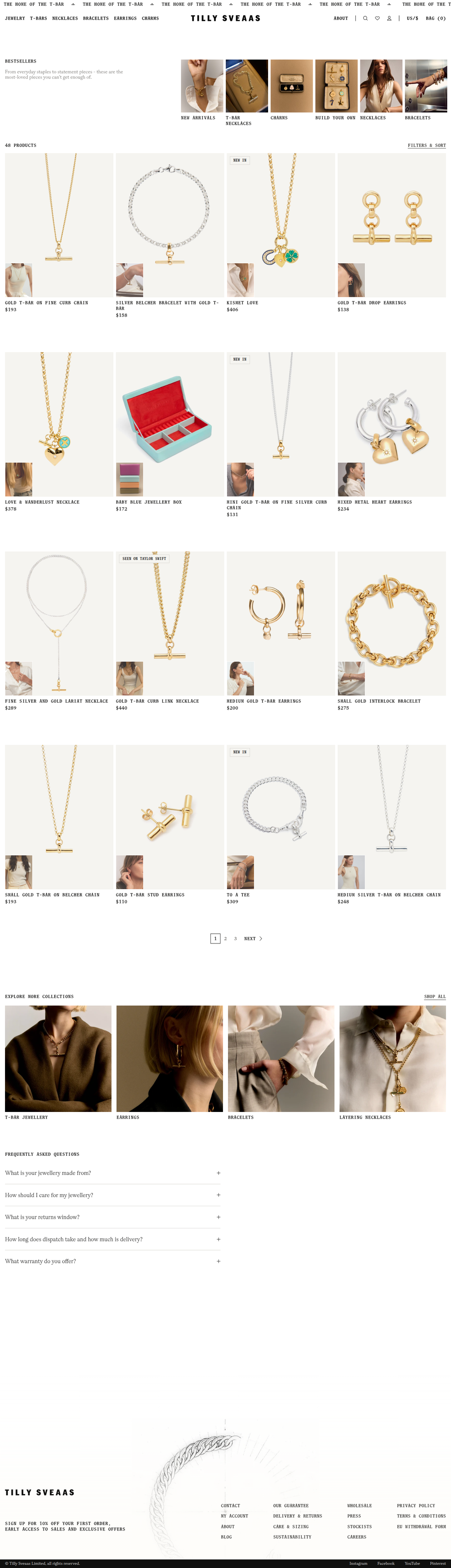 Bestsellers page of Tilly Sveaas
