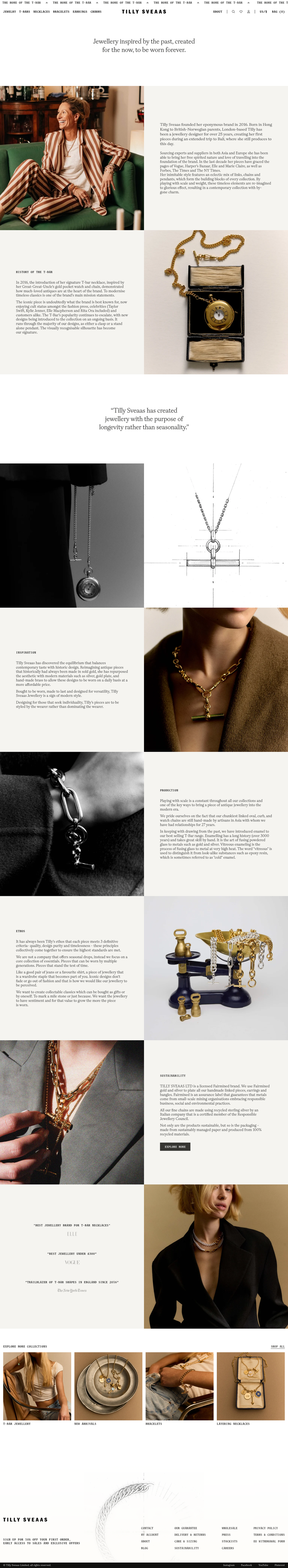 About page of Tilly Sveaas