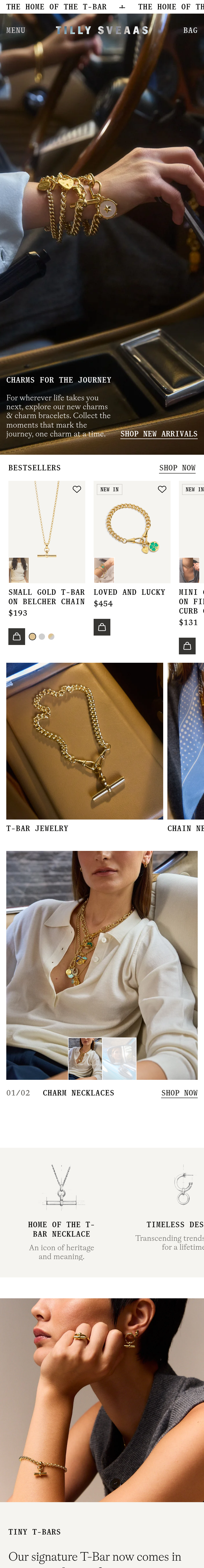 Home page of the Tilly Sveaas website, on a phone