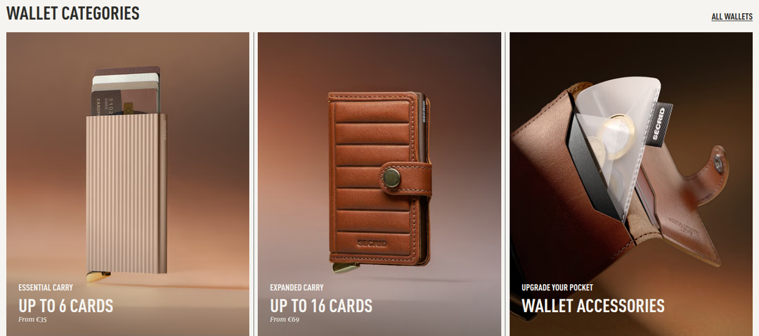 Wallet Categories section from Secrid