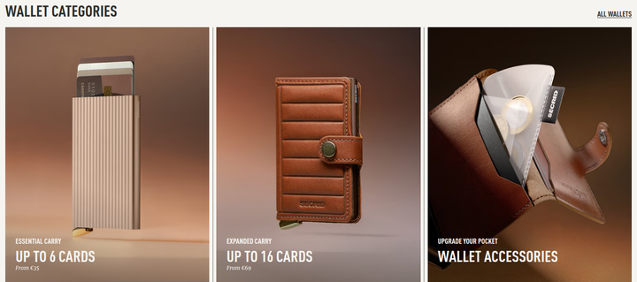 Wallet Categories section from Secrid