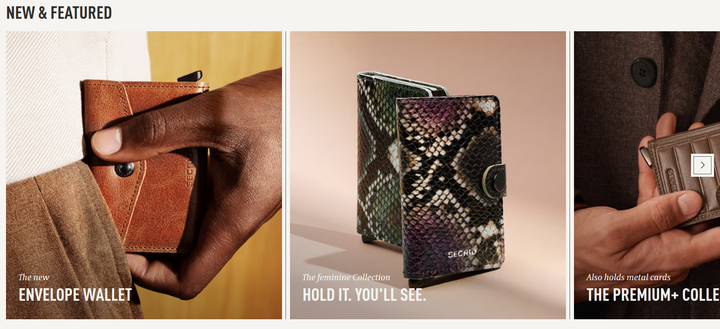 New & Featured section from Secrid