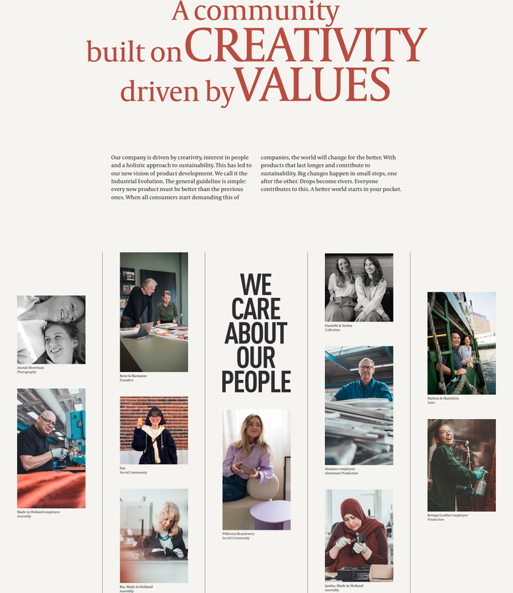 A Community Built on Creativity section from Secrid