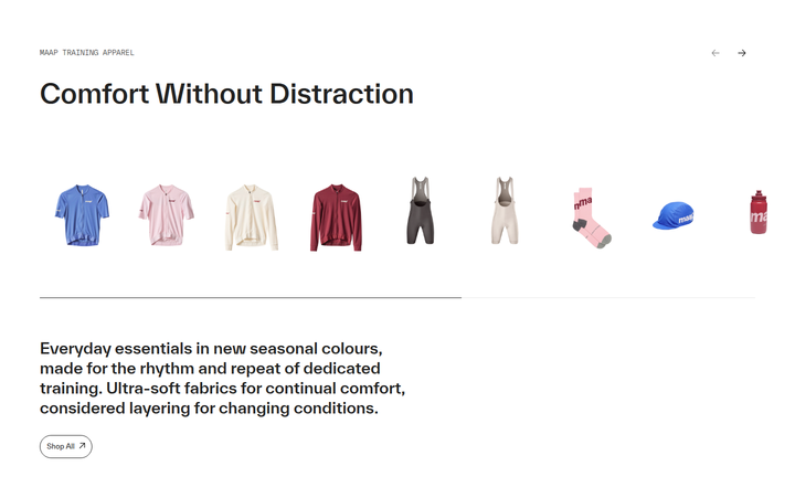 Comfort Without Distraction section from MAAP