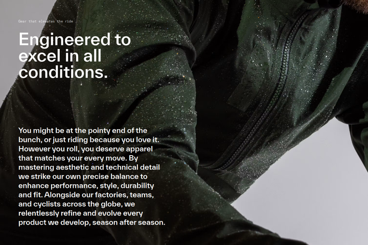 Engineered to Excel in All Conditions section from MAAP