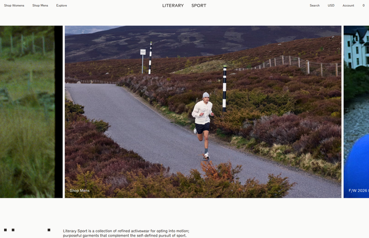 Shop Womens and Mens section from Literary Sport