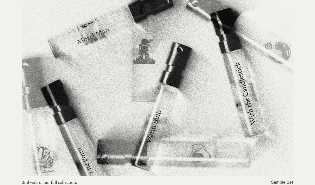 Sample Set section from Clue Perfumery
