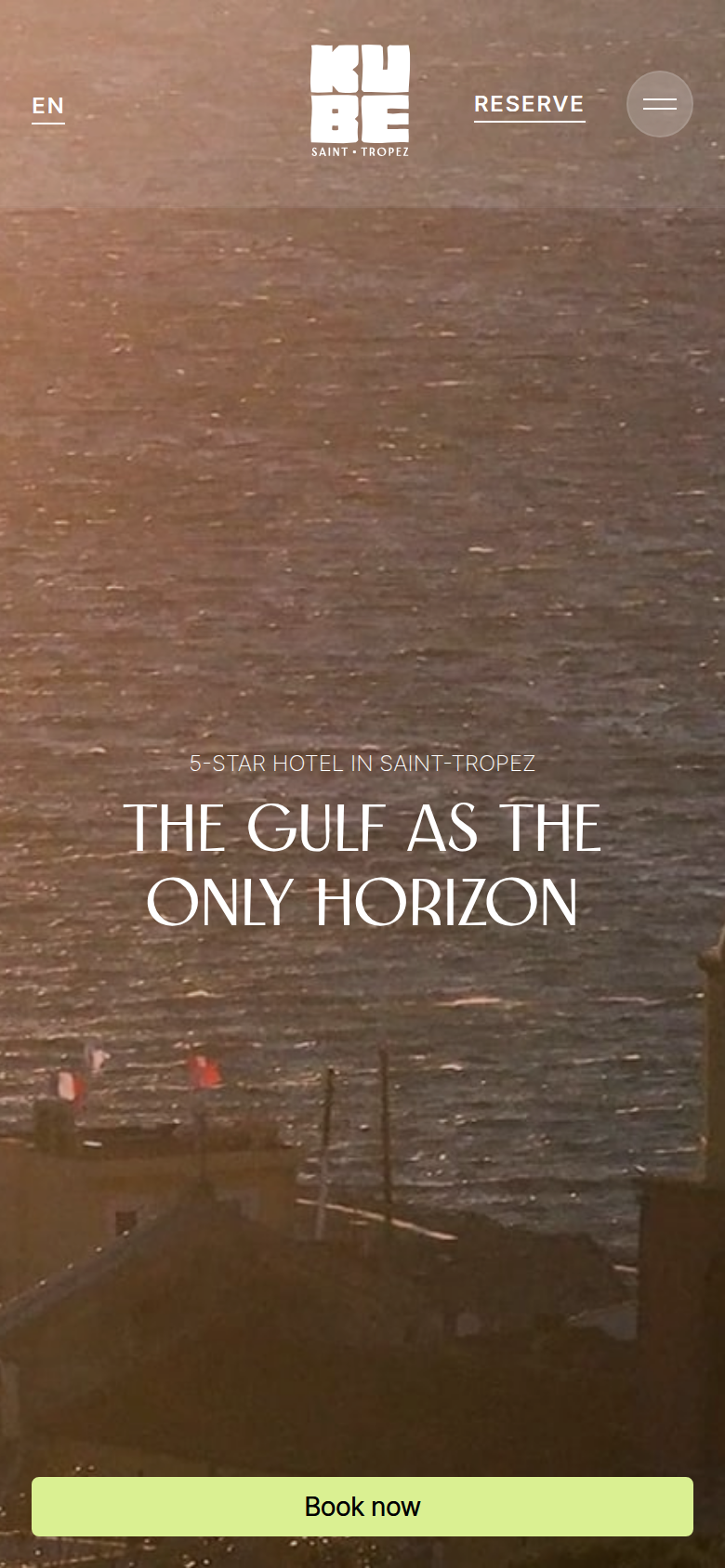 The Gulf as the Only Horizon section from KUBE Saint-Tropez, on a phone