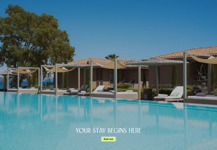 Your Stay Begins Here section from KUBE Saint-Tropez