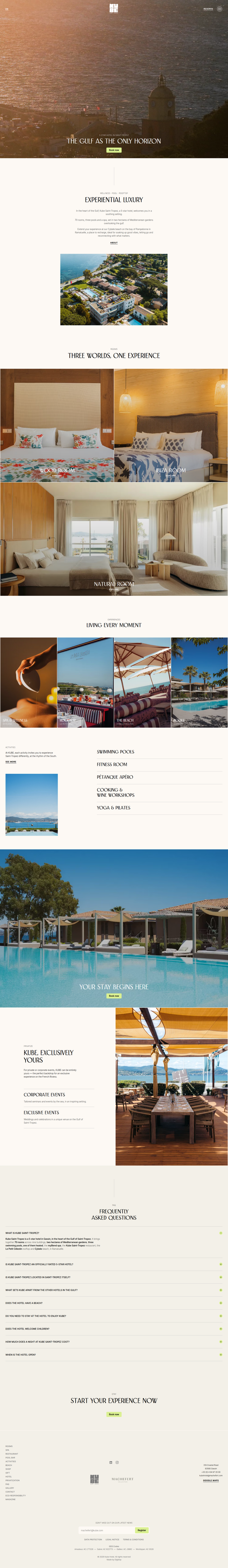 Home page from KUBE Saint-Tropez