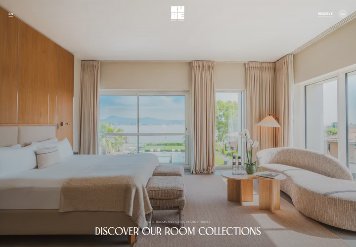 Discover Our Room Collections section from KUBE Saint-Tropez