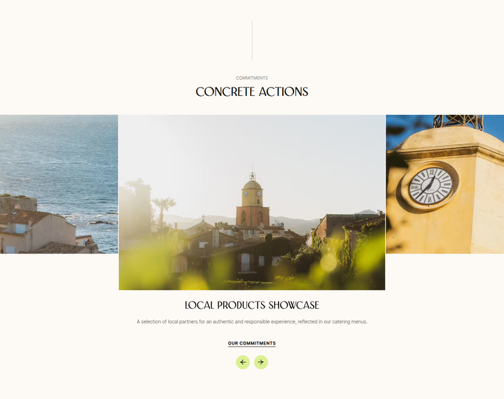 Concrete Actions section from KUBE Saint-Tropez