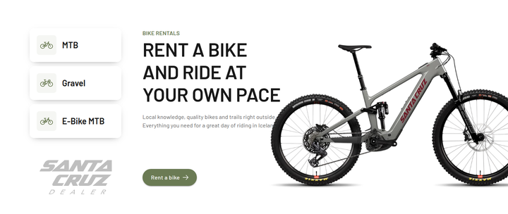Rent a Bike and Ride at Your Own Pace section from Icebike Adventures