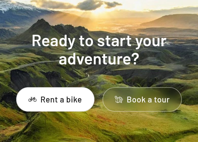 Ready to Start Your Adventure section from Icebike Adventures, on a phone