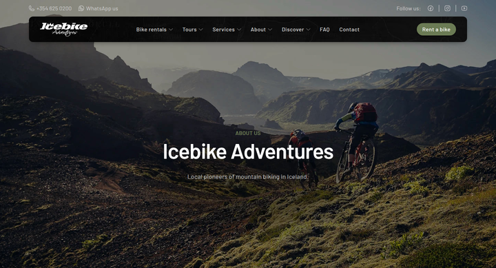 Icebike Adventures section from Icebike Adventures