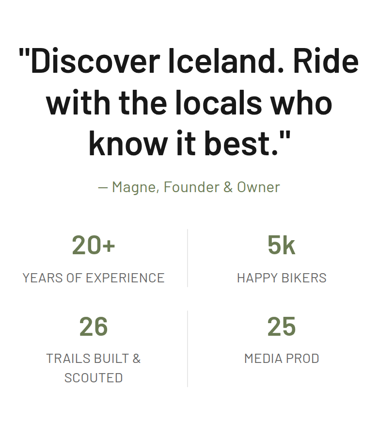 Ride with the Locals Who Know It Best section from Icebike Adventures, on a phone