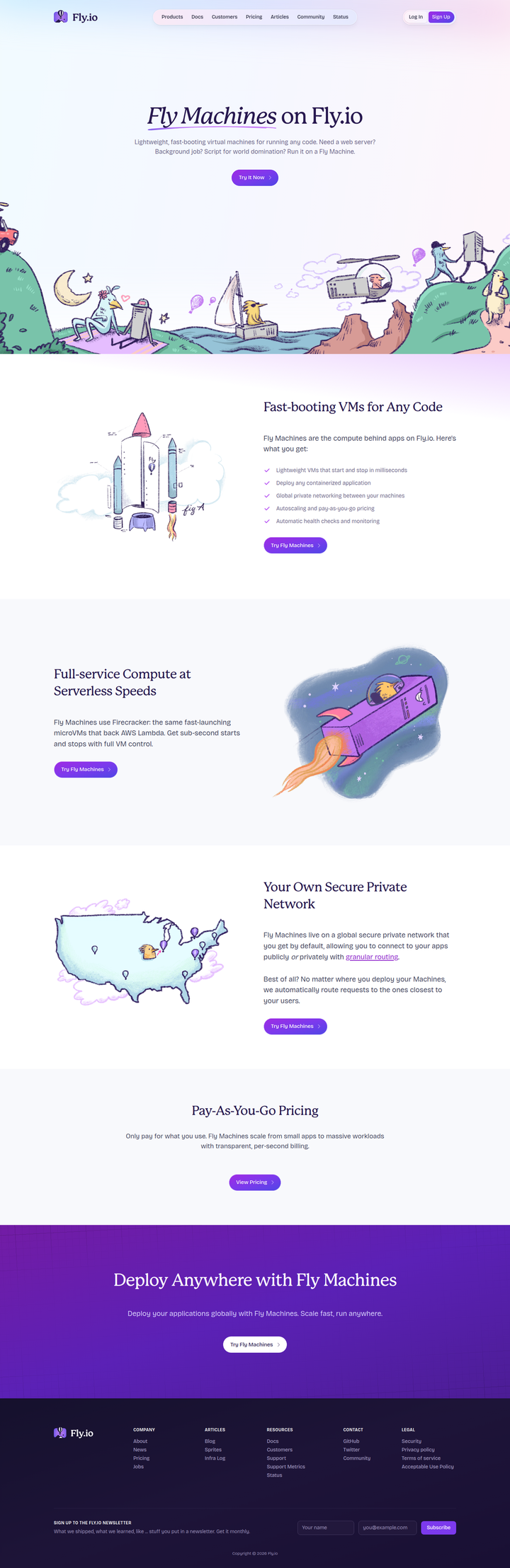 Fly Machines page from Fly.io