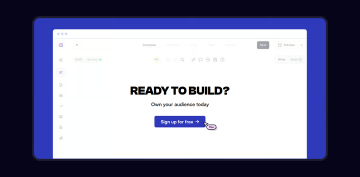 Ready to Build? section from beehiiv