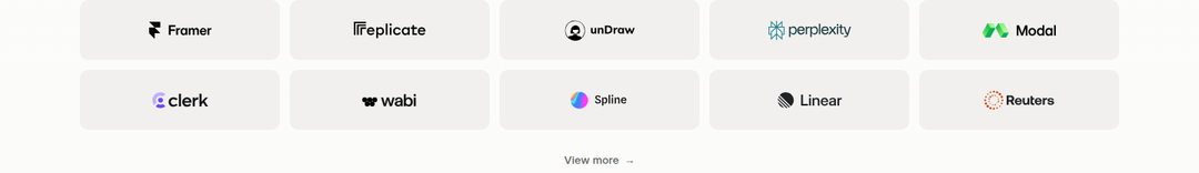 Customer Logos section from Loops