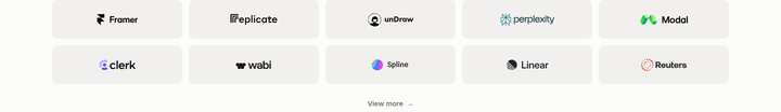 Customer Logos section from Loops