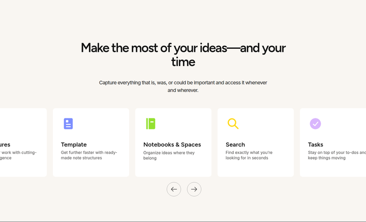 Make the Most of Your Ideas and Your Time section from Evernote