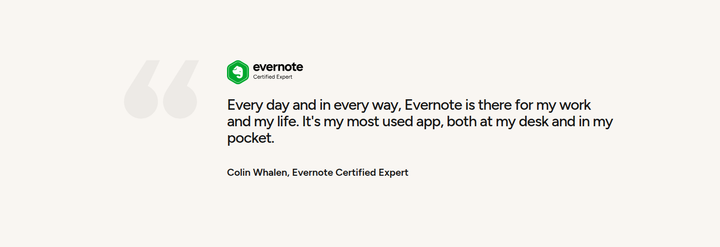 Customer Quote section from Evernote