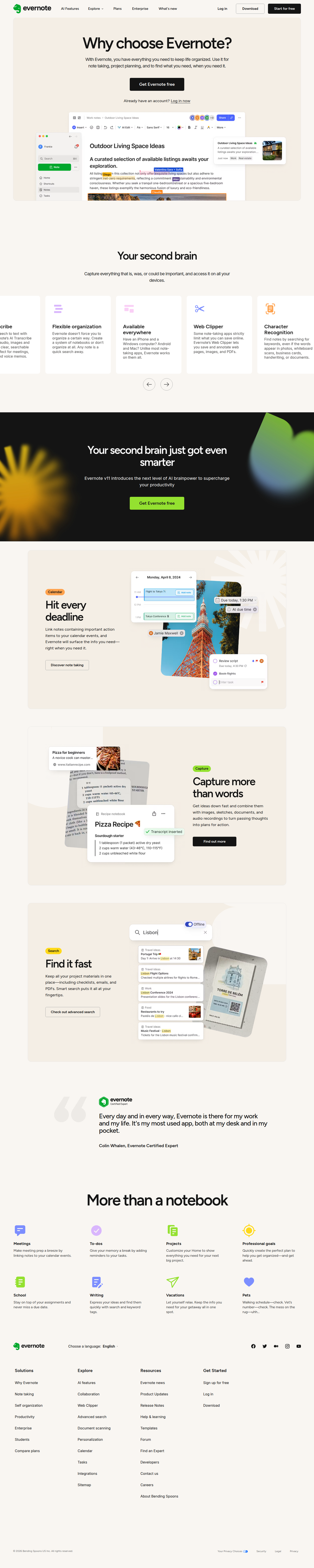 Why Evernote page of Evernote