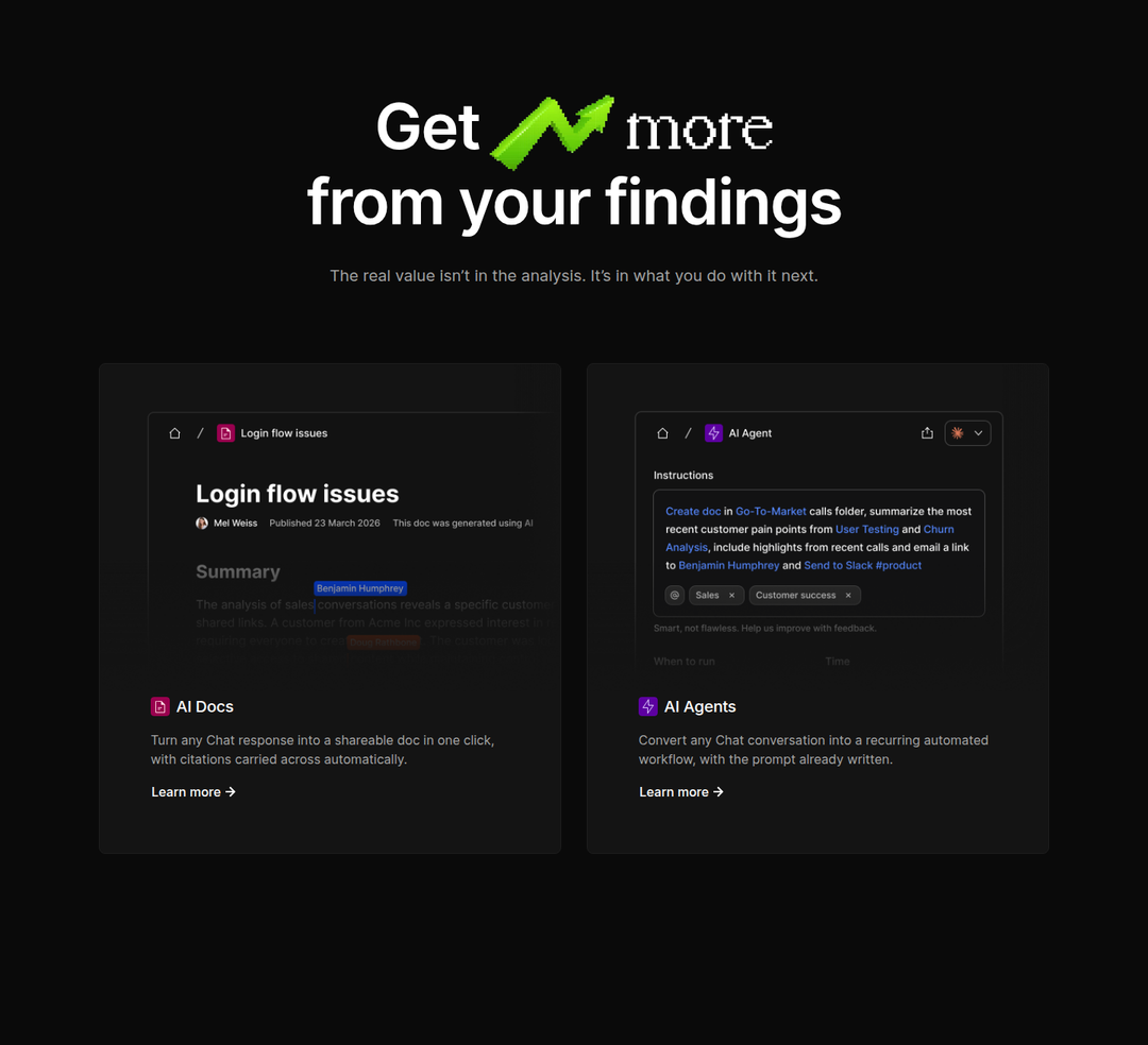 Get More from Your Findings section from Dovetail