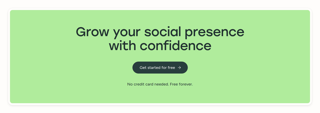 Grow Your Social Presence with Confidence section from Buffer