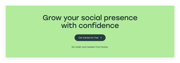 Grow Your Social Presence with Confidence section from Buffer