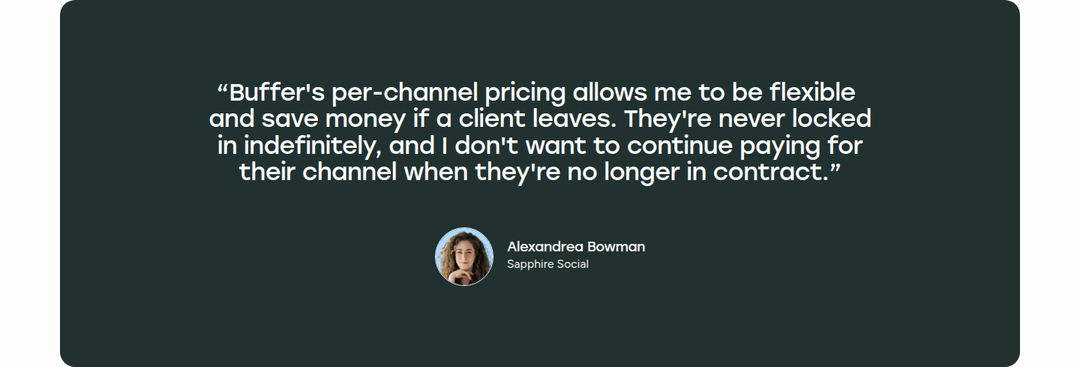 What People Are Saying section from Buffer