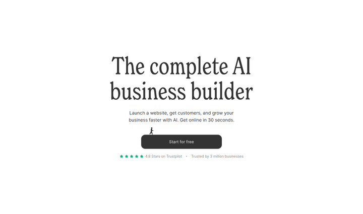 The Complete AI Business Builder section from Durable