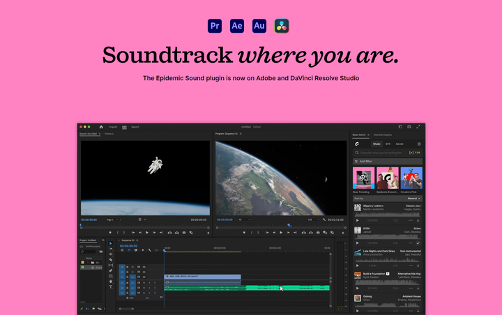 Soundtrack Where You Are section from Epidemic Sound