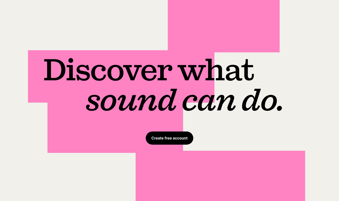 Discover What Sound Can Do section from Epidemic Sound
