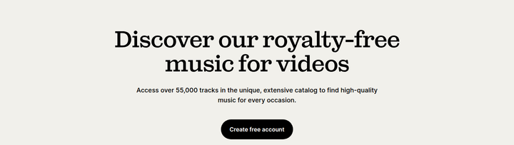 Discover Our Royalty-Free Music for Videos section from Epidemic Sound