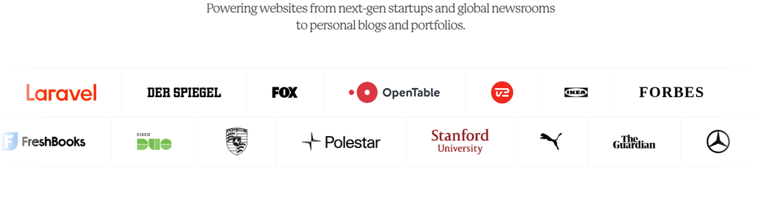 Customer Logos section from Statamic