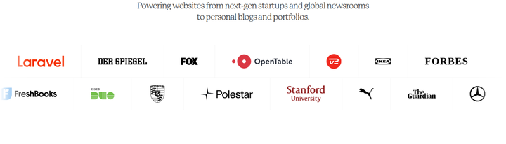 Customer Logos section from Statamic