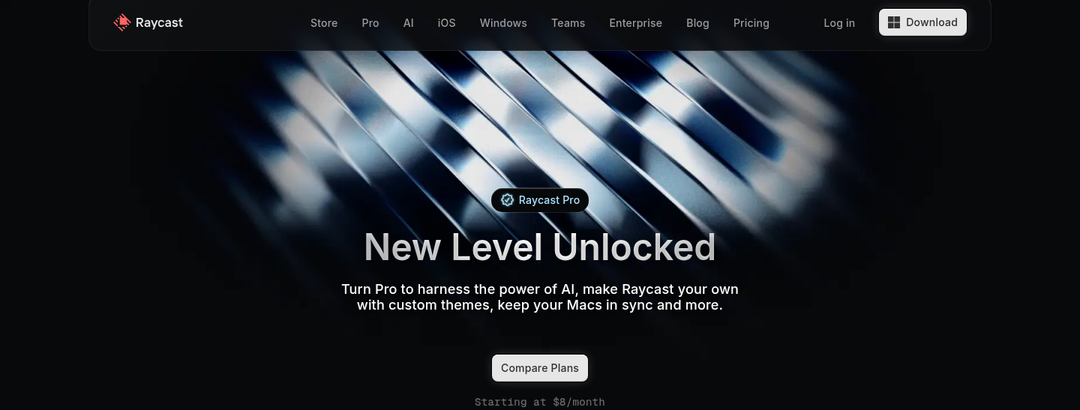 New Level Unlocked section from Raycast