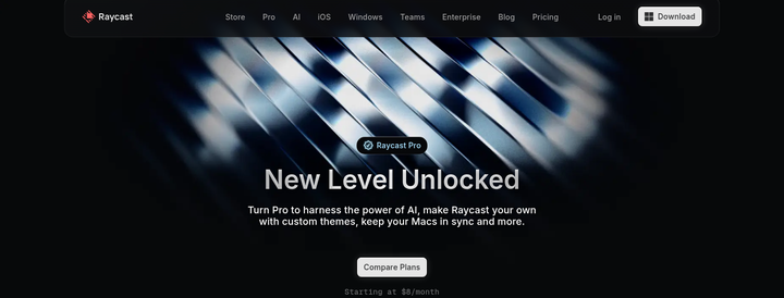 New Level Unlocked section from Raycast