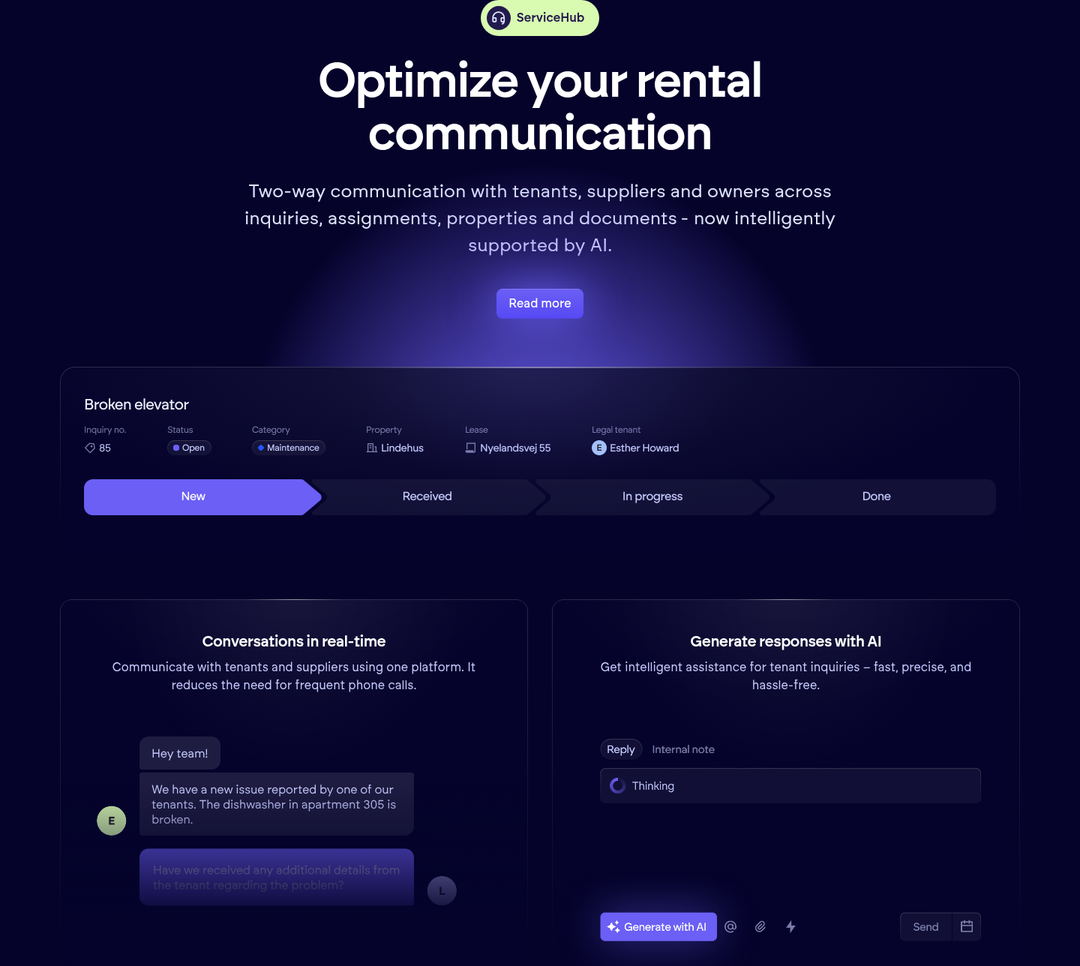 Optimize Your Rental Communication section from Propbinder