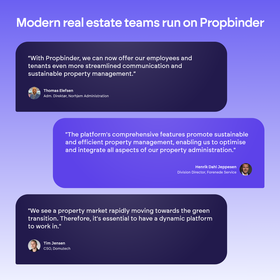 Modern Real Estate Teams Run on Propbinder section from Propbinder