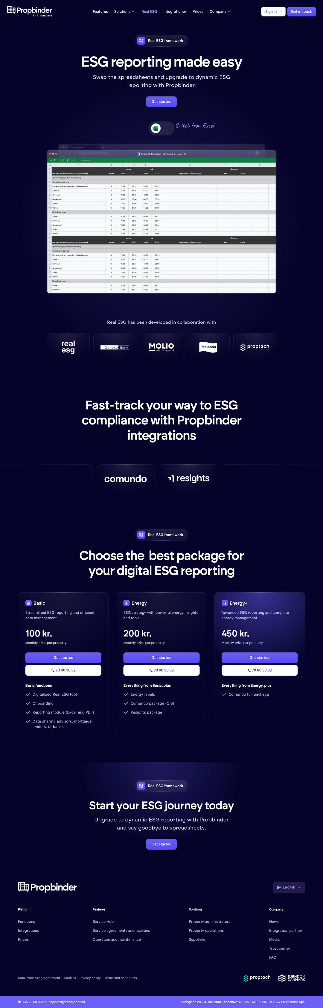 Real ESG page of Propbinder