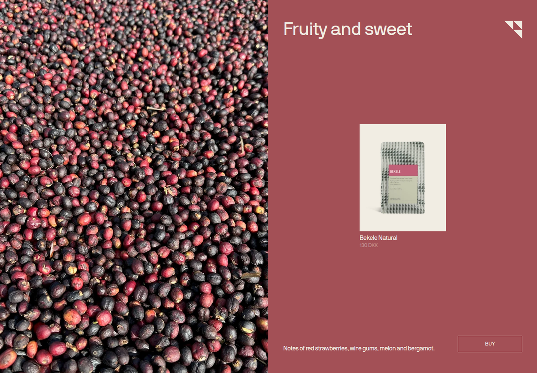 Fruity and Sweet section from Coffee Collective